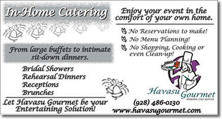 Havasu Gourmet Newspaper Ad